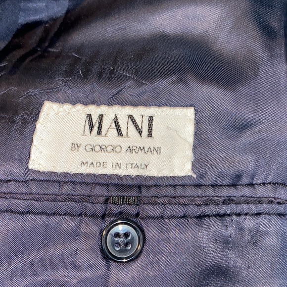 Mani By Giorgio Armani Men's Black Dress Blazer LARGE - Picture 8 of 8